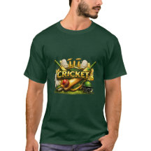 Cricket Bat Ball Shield Graphic Sports Lover Dark