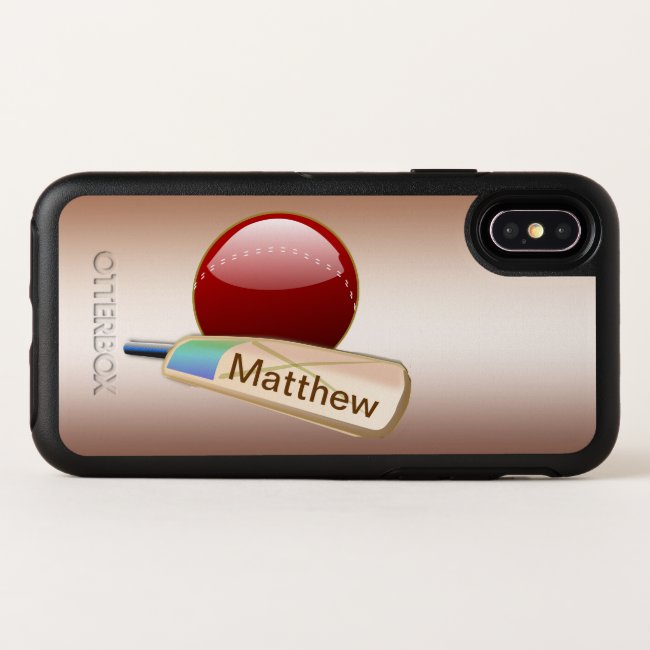 Cricket Bat Ball Sports OtterBox iPhone X Case