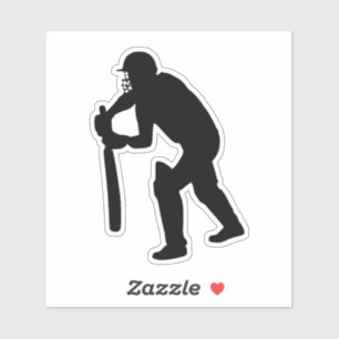 Cricket batman silhouette design sticker
