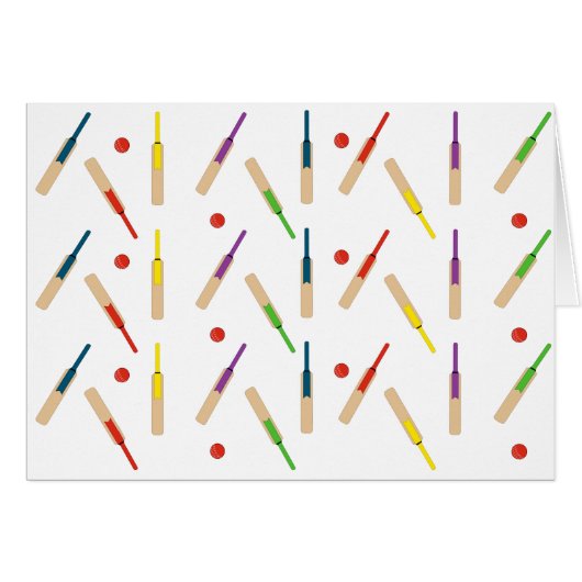 Cricket bats/ balls Card (Front Horizontal)