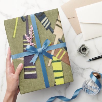 Cricket Bats Sports Wrapping Paper