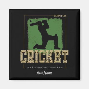 Cricket Batsman Born for Game Player and Coach Magnet