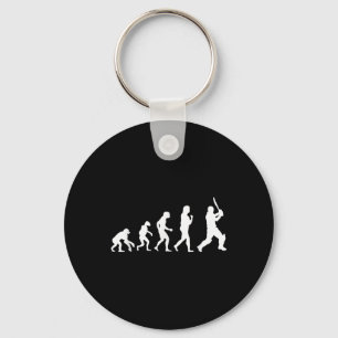 Cricket Batsman Evolution For Cricketer Players Fu Keychain