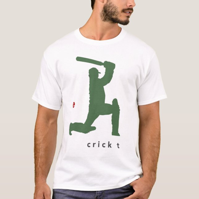 Cricket Batsman T Shirt (Front)