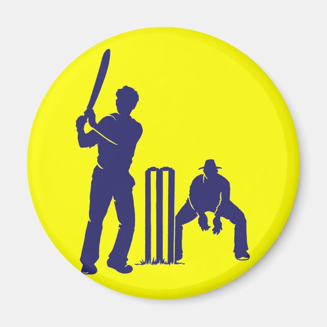 CRICKET BATTER AND REF MAGNET (Front)