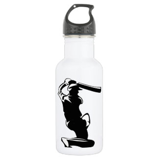 cricket batter player stainless steel water bottle