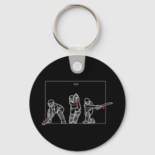 Cricket Batting Funny Cricket Fan Gift Cricket Keychain