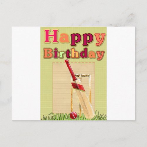 Cricket birthday card