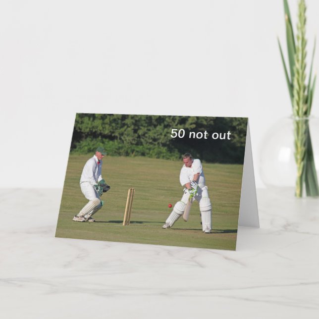 Cricket birthday card (Front)