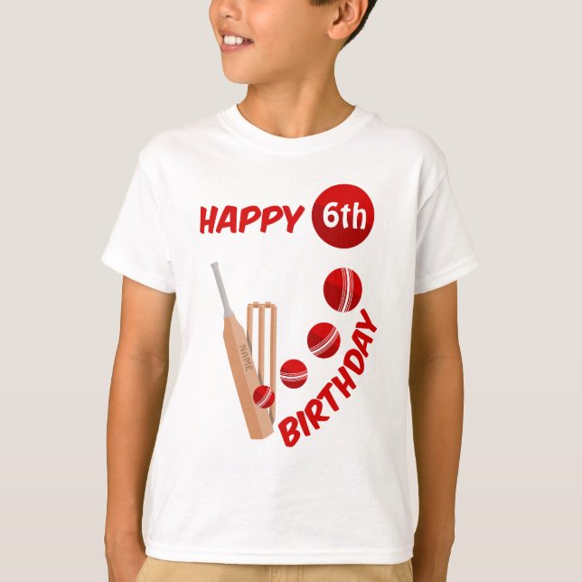 Cricket Birthday T-Shirt (Front)