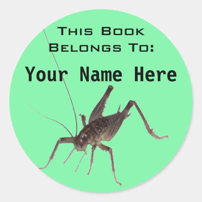 Cricket Book Ownership Sticker (#5) (Front)