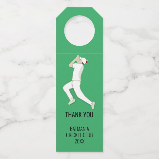 Cricket Bottle Hanger Tag (Front)
