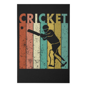Cricket Bowler Bat Cricketer Gift Faux Canvas Print