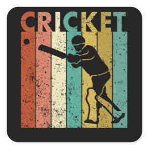 Cricket Bowler Bat Cricketer Gift Square Sticker