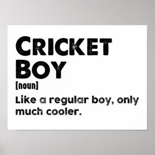 Cricket Boy Funny Dictionary Definition  Poster