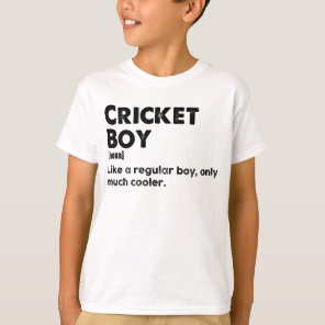 Cricket Boy Funny Dictionary Definition  T-Shirt
