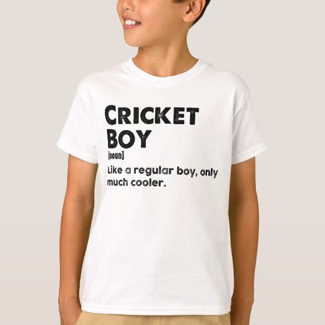 Cricket Boy Funny Dictionary Definition  T-Shirt (Front)