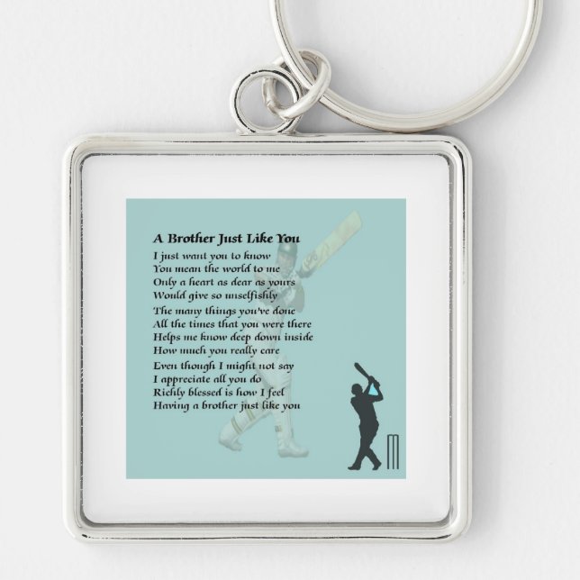 Cricket - Brother Poem Keychain (Front)