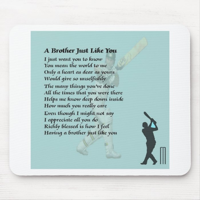 Cricket   Brother Poem Mouse Pads