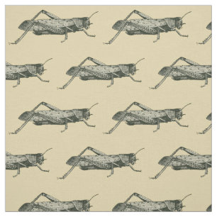 Cricket Bug Pattern Antique Theme Fabric