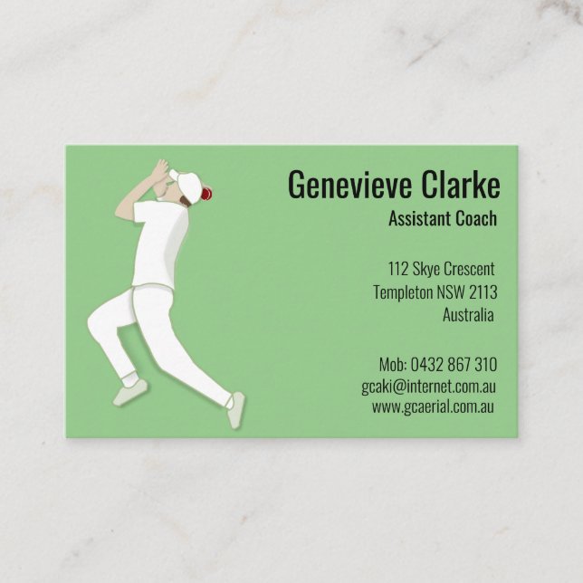 Cricket Business Card (Front)