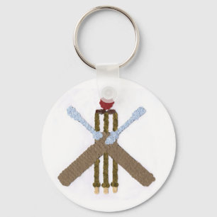 Cricket Button Keyring
