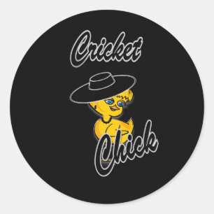 Cricket Chick #4 Classic Round Sticker
