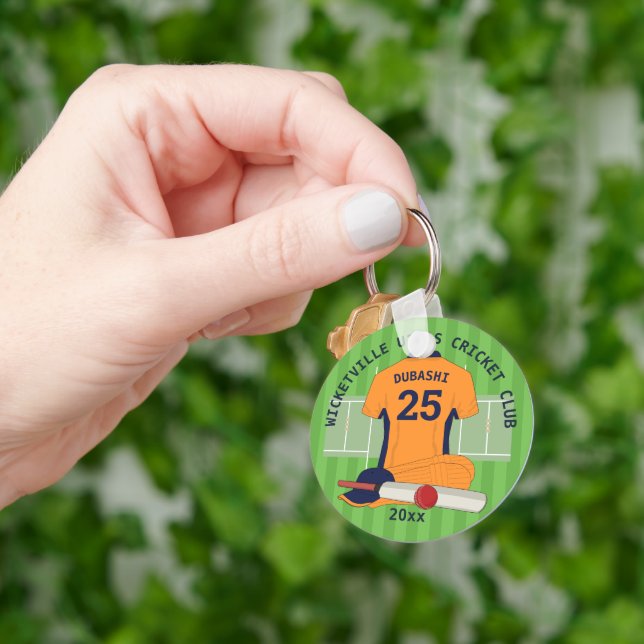 Cricket club Team awards v3 Keychain (Hand)