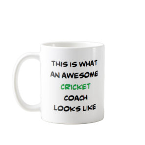 cricket coach, awesome coffee mug