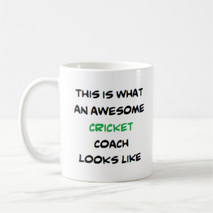 cricket coach, awesome coffee mug