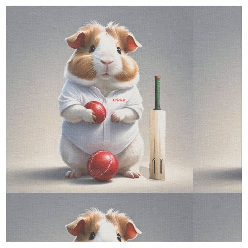 Cricket Craze: The Guinea Pigs Big Match Fabric