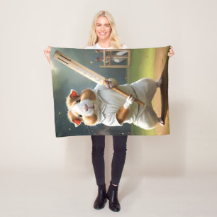 Cricket Craze: The Guinea Pigs Big Match Fleece Blanket