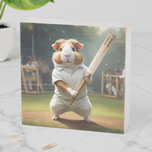Cricket Craze: The Guinea Pigs Big Match, Wooden Box Sign
