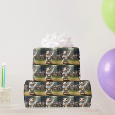 Cricket Craze: The Guinea Pigs Big Match Wrapping Paper