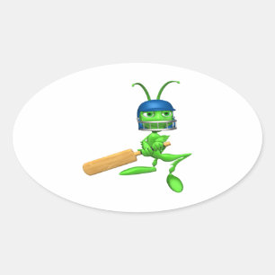 Cricket Cricket Oval Sticker
