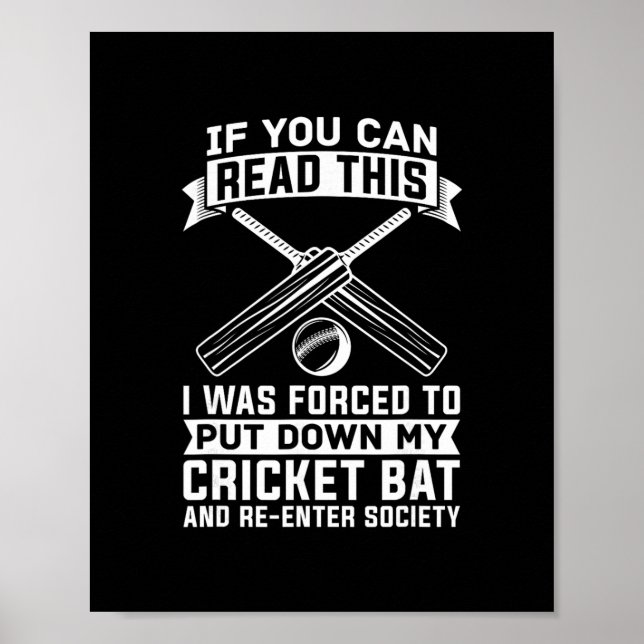 Cricket - Cricketer Club Player Tsman Bowler Crick Poster (Front)