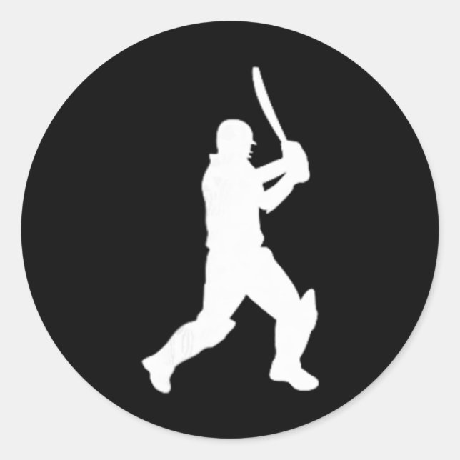 Cricket Cricketer Cricketers Tter T20 Test Cricket Classic Round Sticker (Front)