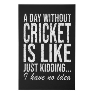 cricket cricketer Funny Saying Gift Faux Canvas Print