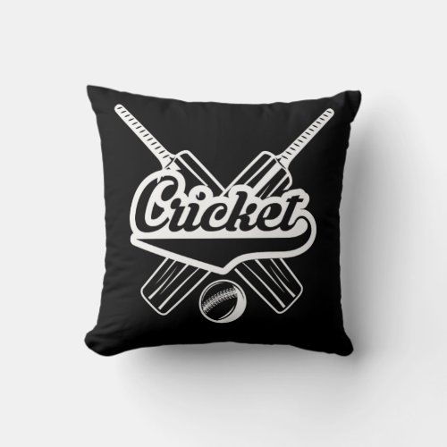 Cricket Cricketer Throw Pillow