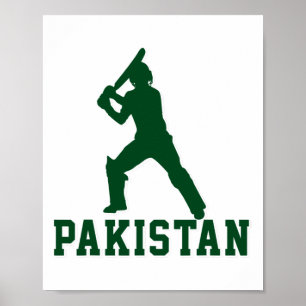 Cricket Cricketer Tsman Pakistan Sports Gift Poster