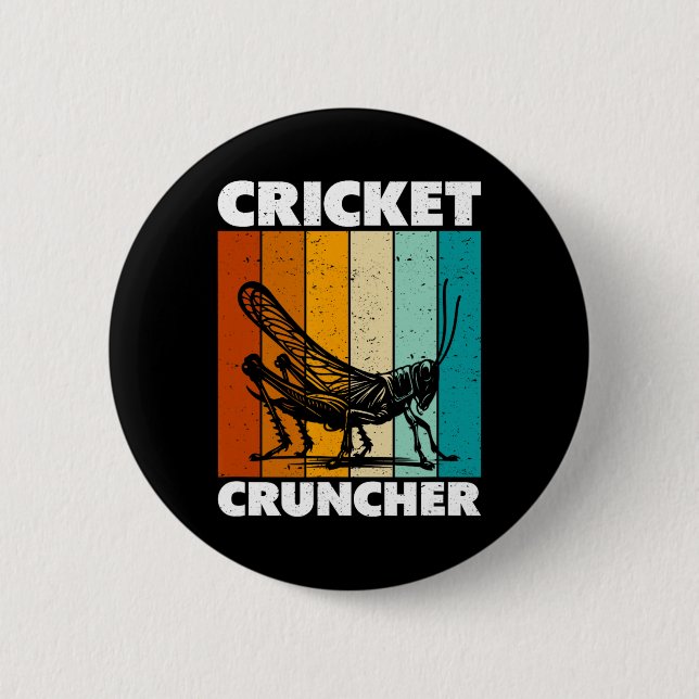 Cricket Cruncher  Button (Front)