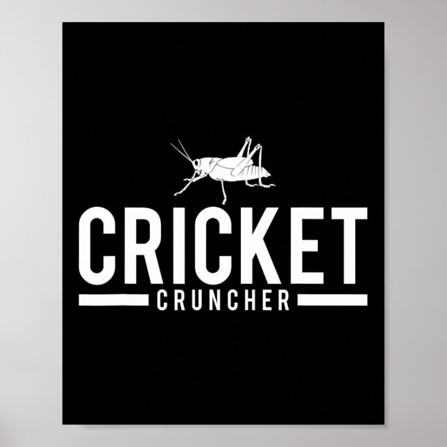 Cricket Cruncher Funny Insect Graphic  Poster (Front)