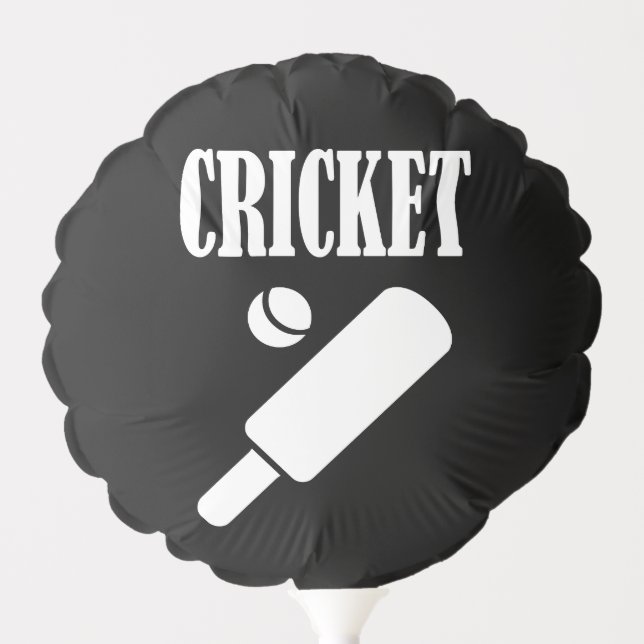 Cricket Cusomize Personalize Name, Number or Team Balloon (Front)