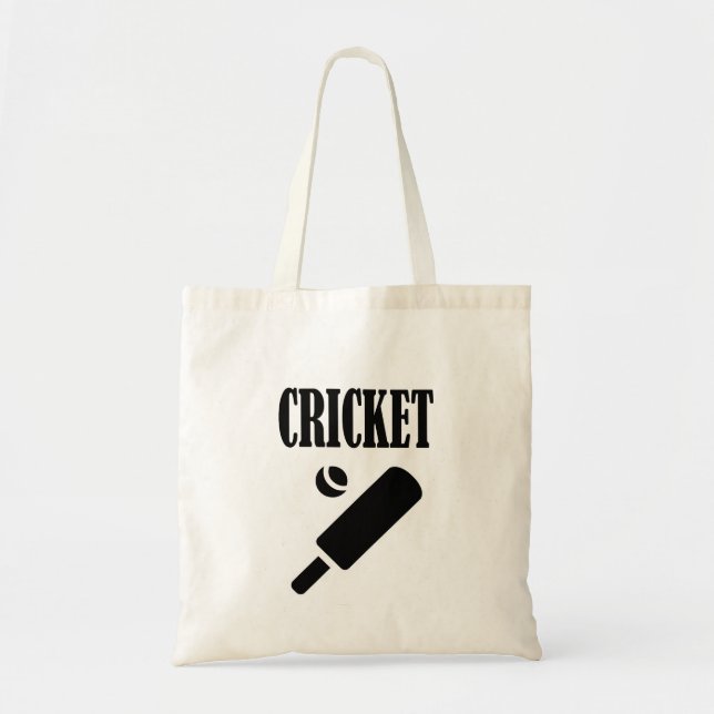 Cricket Cusomize Personalize Name, Number or Team Tote Bag (Front)