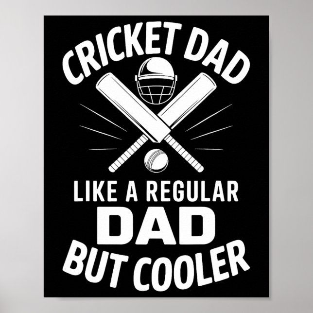 Cricket Dad Funny Cricket  Poster (Front)