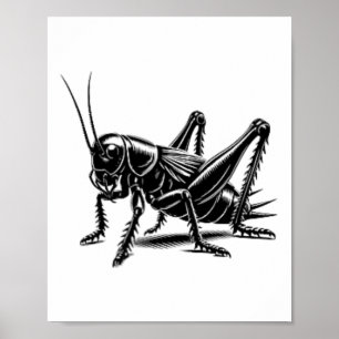 Cricket Dad Mom Lover - Monochromatic Cricket 1 Poster