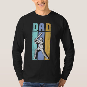 Cricket Dad Sport Jersey Cricket Ball Shoes Father T-Shirt