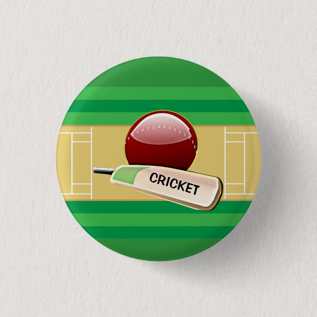 Cricket  Design Button (Front)