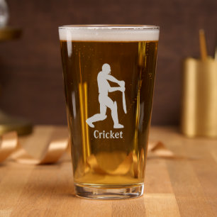 Cricket Design Etched Glassware