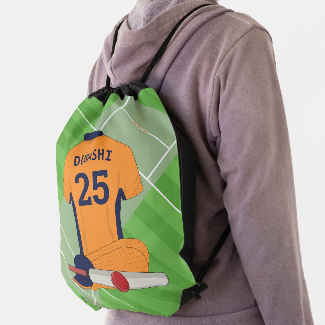 Cricket design v2 drawstring bag Zazzle